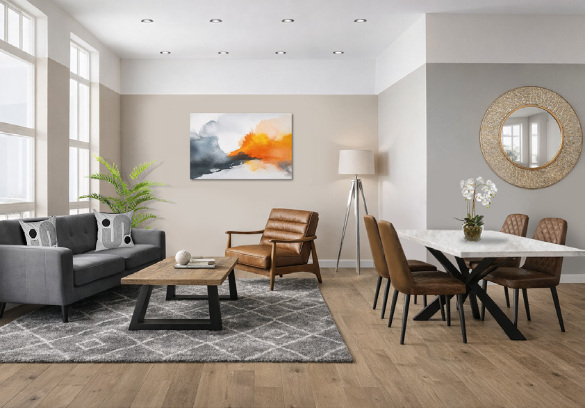 Gawsworth Collection living and dining area